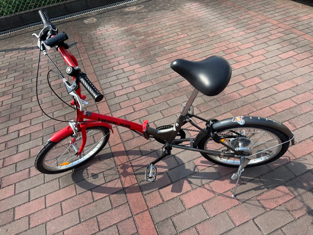 新品タイヤに6段変速機付・折り畳みミニベロ(20㌅)お引取りでも、配達も可能]