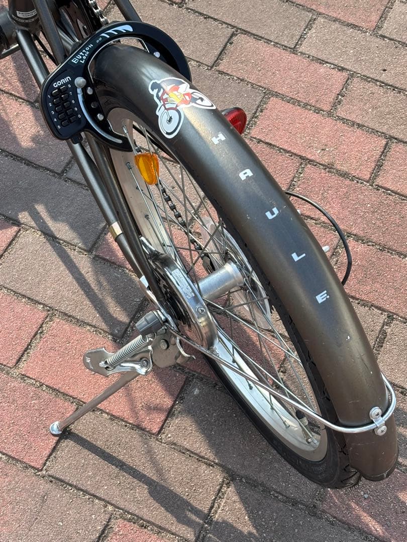 新品タイヤに6段変速機付・折り畳みミニベロ(20㌅)お引取りでも、配達も可能]