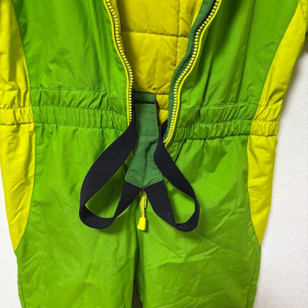 mont-bell キッズ フード付きジャンプスーツ 110 グリーン