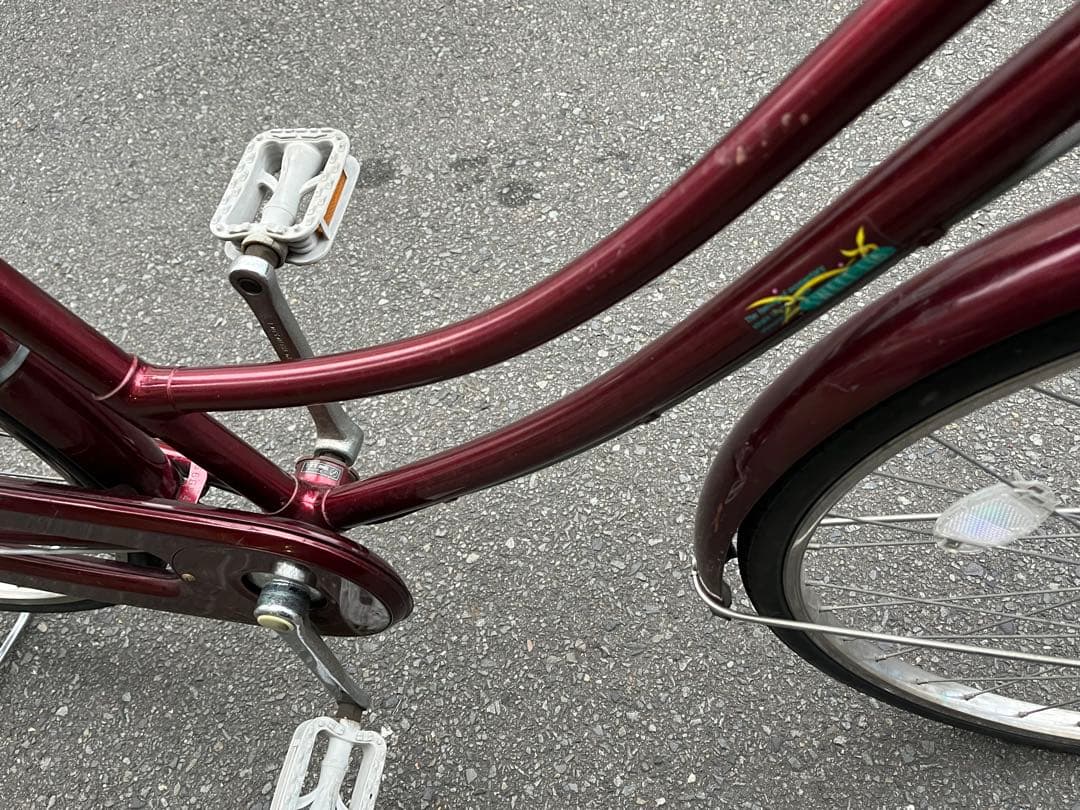 き*か様 中古LEDオート内装3段変速自転車【日本製】26インチ★ワインレッド