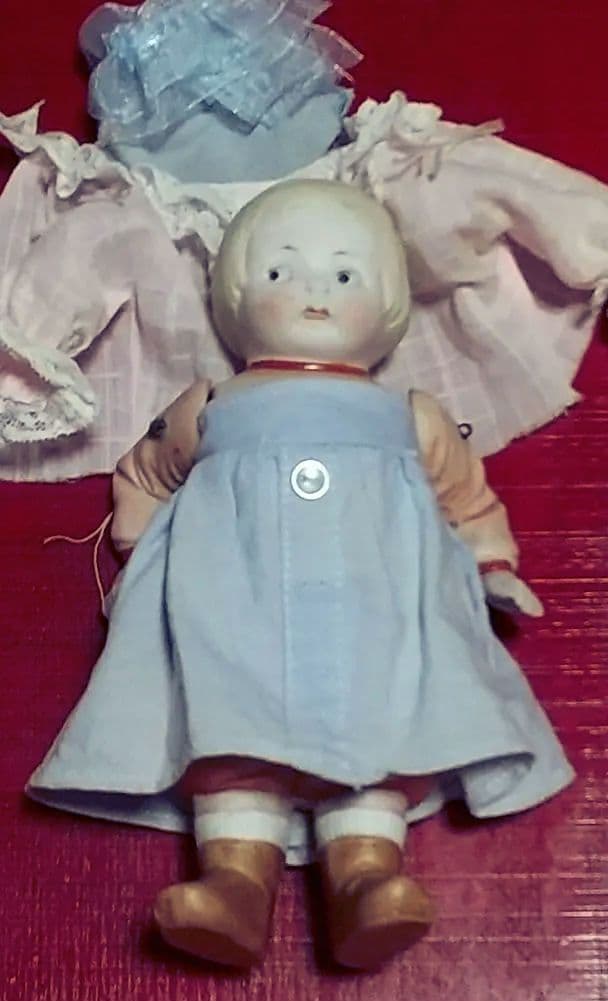 Hertwig❀アンティークビスクドール　大きめ20cm♪ミニベア付