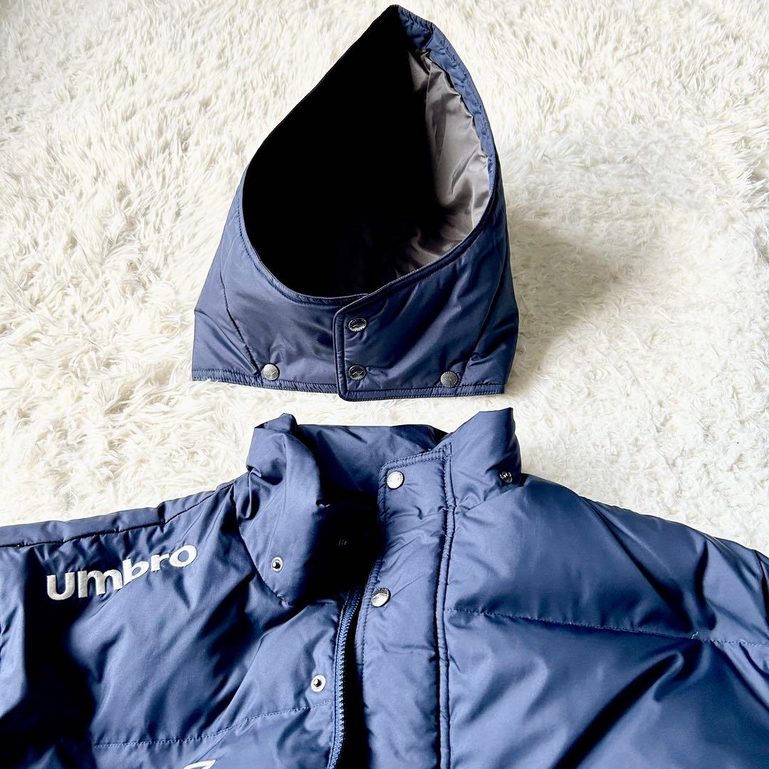 【未使用級】UMBRO アンブロ ダウン ロング　ベンチコート Ｏサイズ　濃紺