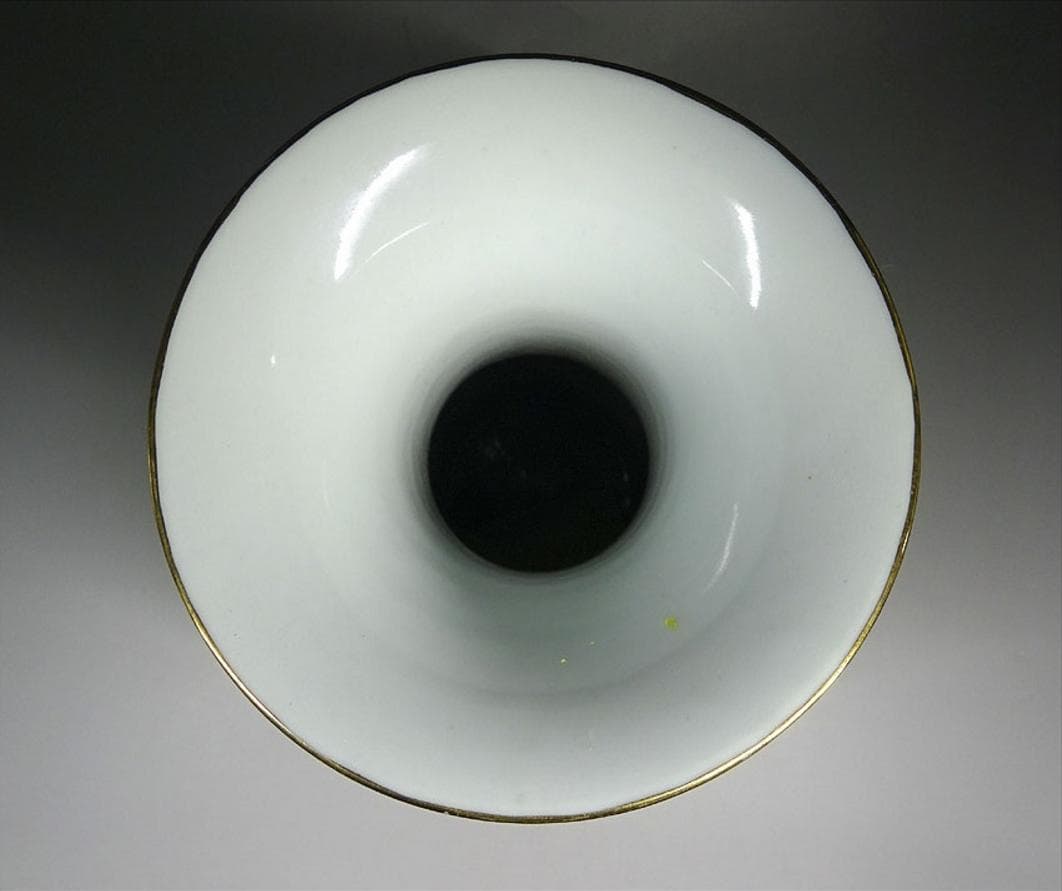 中国古玩 景徳鎮製 肖功旺画 絵付 花瓶 時代物 高約35.5cm z01156