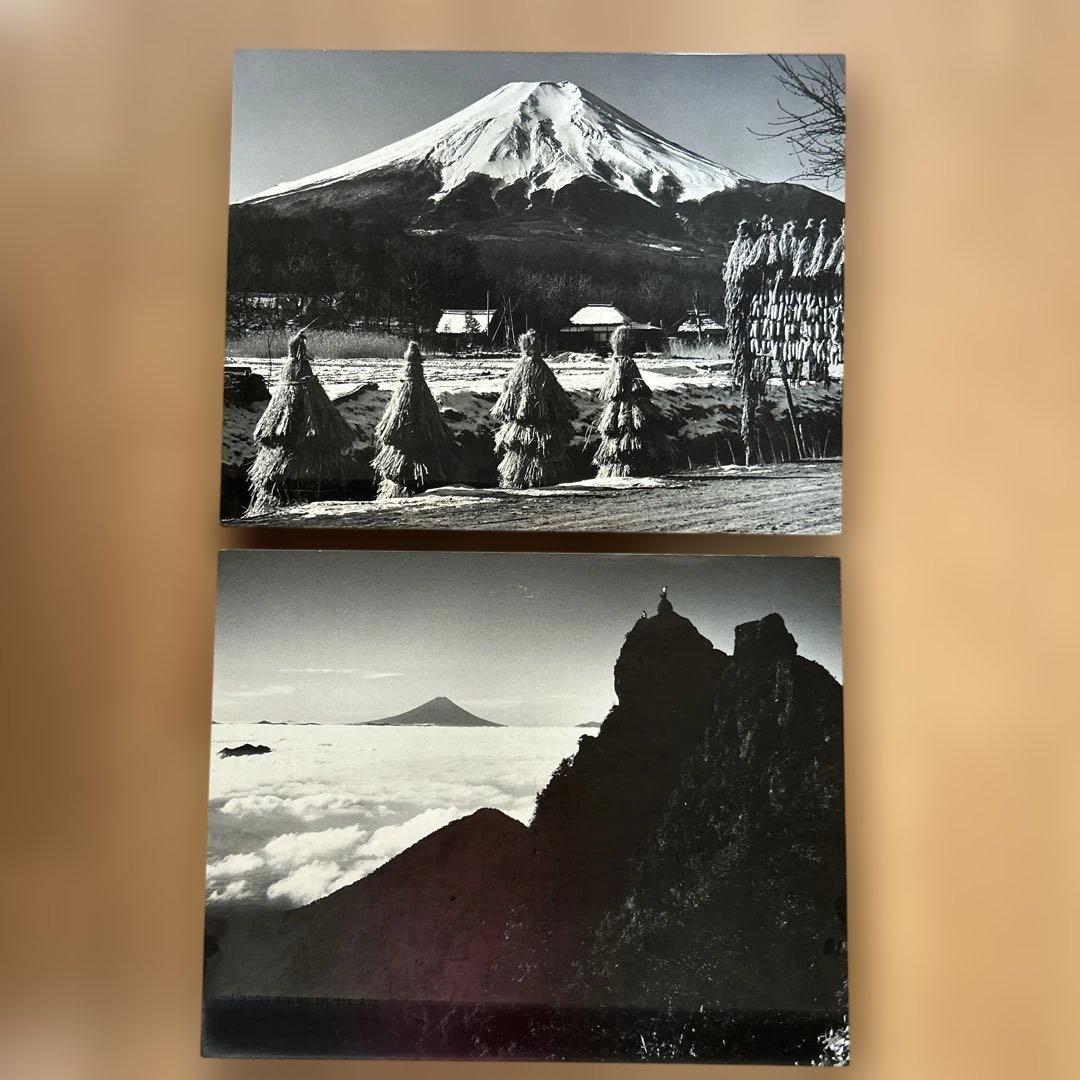 富士山パネル２点　山梨県忍野村 八ヶ岳連邦権現岳頂上