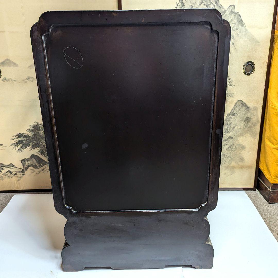 美術品 中国玉石木製 箪笥 花鳥模様 骨董品　アンティーク　レトロ