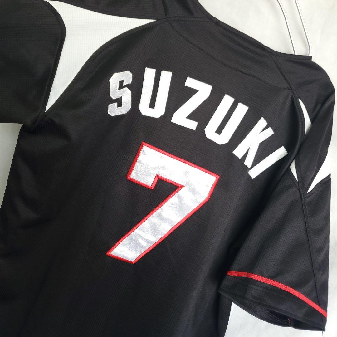 希少 DESCENTE 千葉ロッテマリーンズユ 鈴木大地 レプリカニフォーム黒