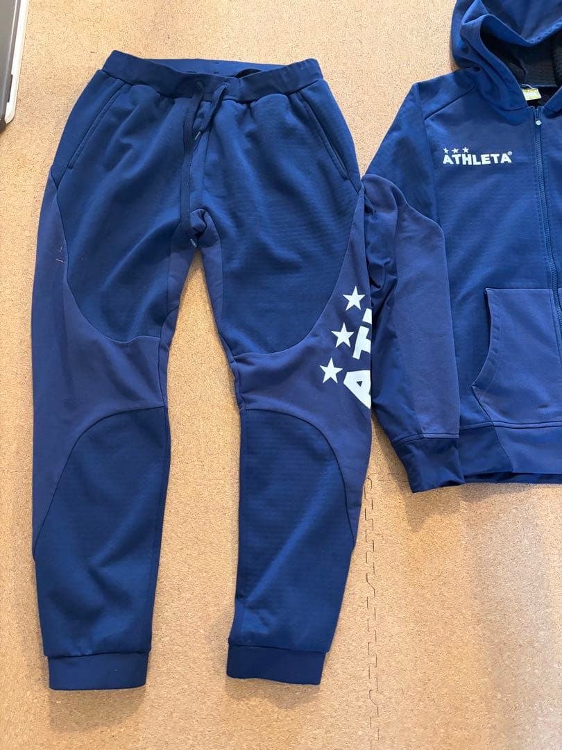 ATHLETA フード付きジャケットとパンツセット ネイビー