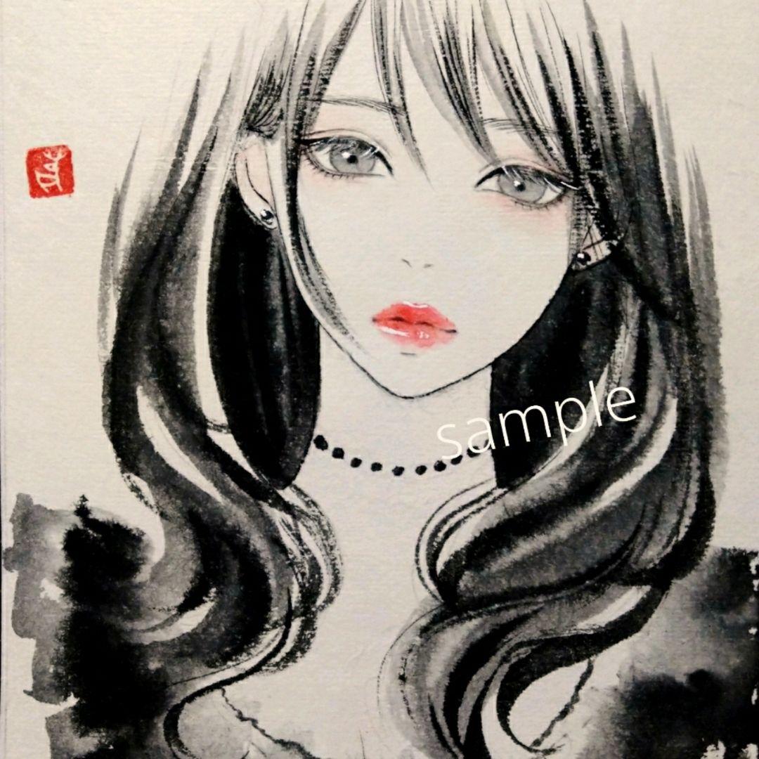 専用　絵画　肉筆原画　習作　墨絵　美人画