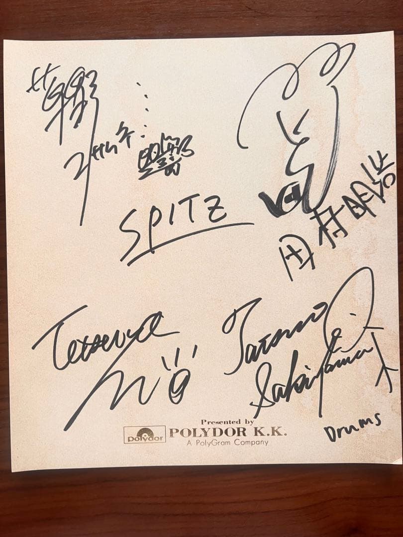 「Spitz直筆サイン色紙 ◆ 希少イベント入手品 / 当時物・資料付き」