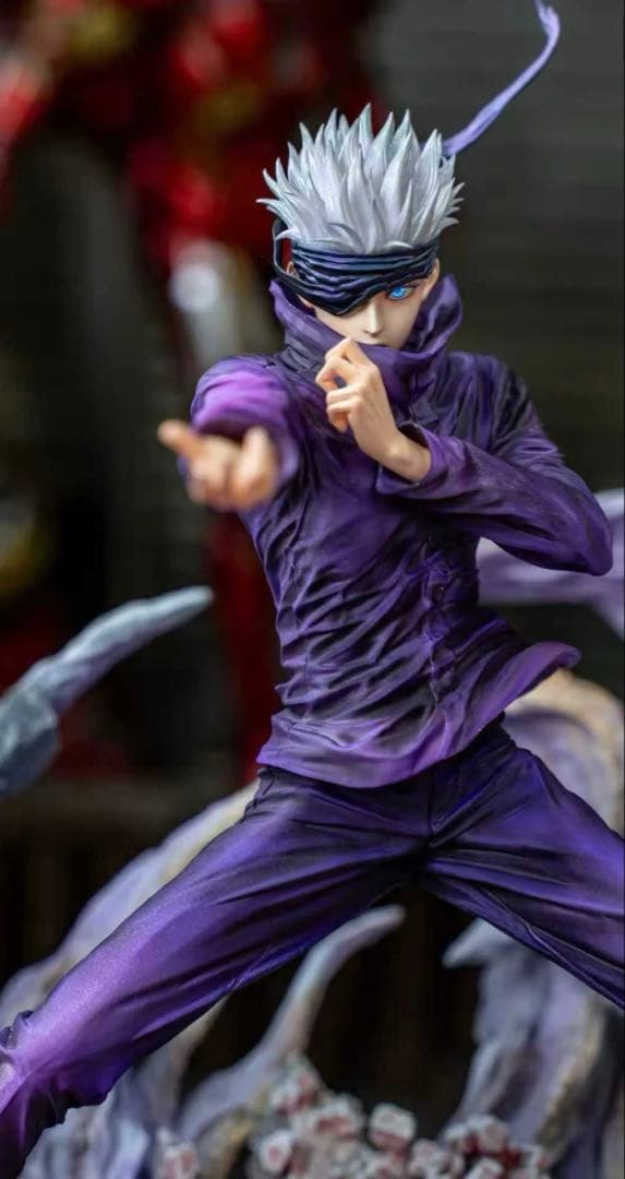 ☆ラス1 極上 新作 五条 LED 紫 フィギュア 呪術廻戦 ガレージキット