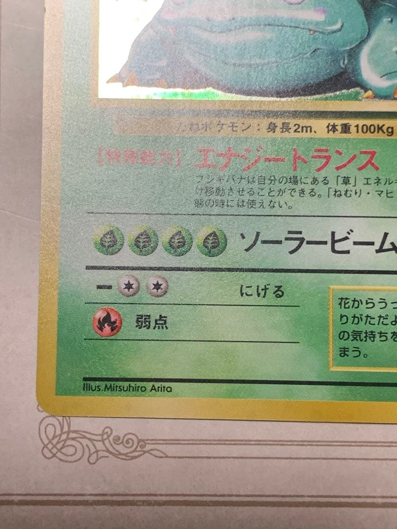 ポケモンカード 初期 フシギバナ キラ No.003 旧裏面 当時物 希少