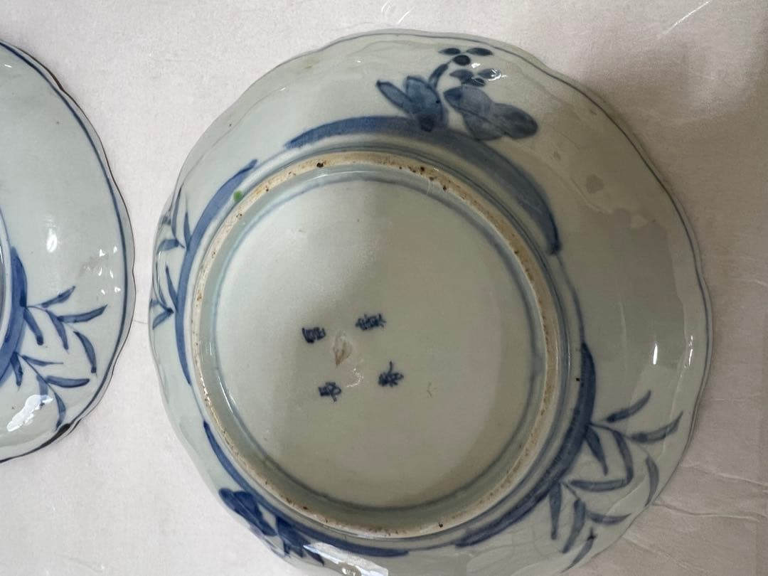 希少江戸時代 富長貴春 豆皿手塩皿 錦絵 色絵金彩時代物6点木箱あり直径21.5