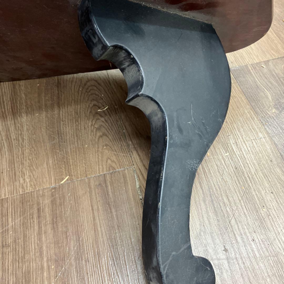 4F アンティーク 三角形 ミニテーブル 猫脚 螺鈿細工 飾り台 ヴィンテージ