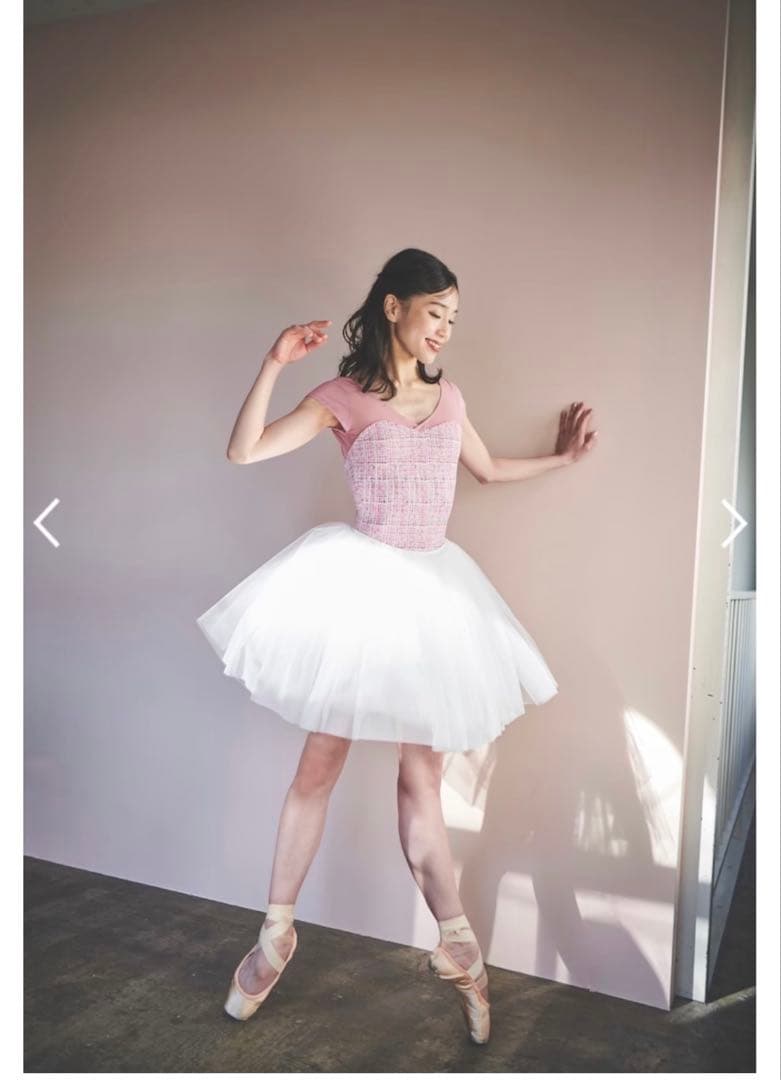 stina スティナ　レオタード　復刻版　ツイード　ピンク　M バレエ