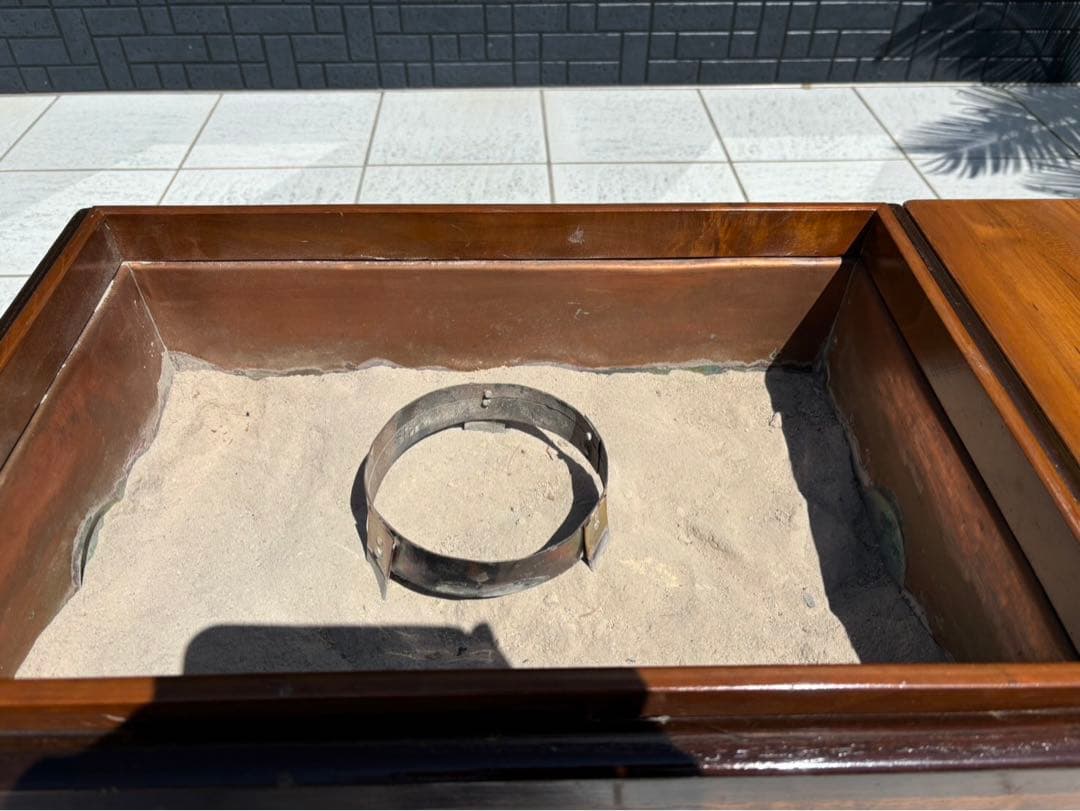 囲炉裏テーブル 座卓 引出し付き 火鉢 ローテーブル 手あぶり 暖炉 和家具