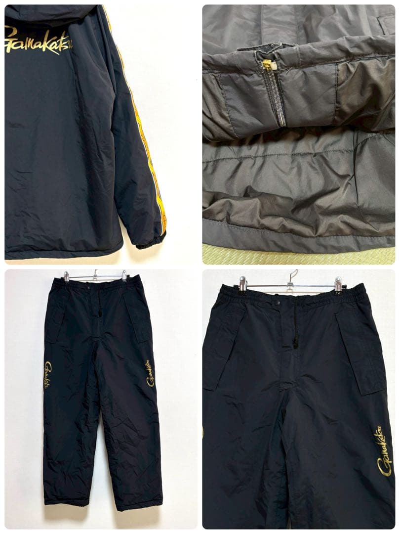 Gamakatsu ウィンドブレーカー ブラック 黒 L ジャージ 上下セット