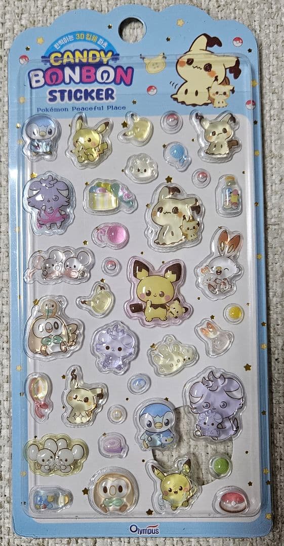 韓国限定 ポケモン ポケピース ステッカー ８枚セット