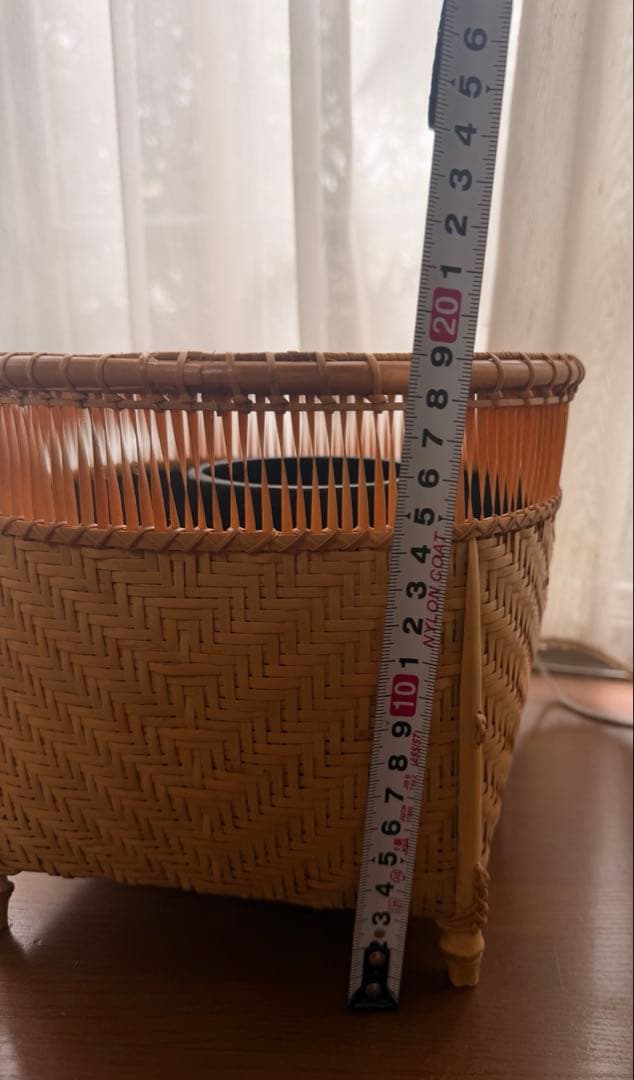 【未使用品】茶道具 炭道具　竹秀斎　淡々斎好写　清風篭 清風籠　炭斗 花入