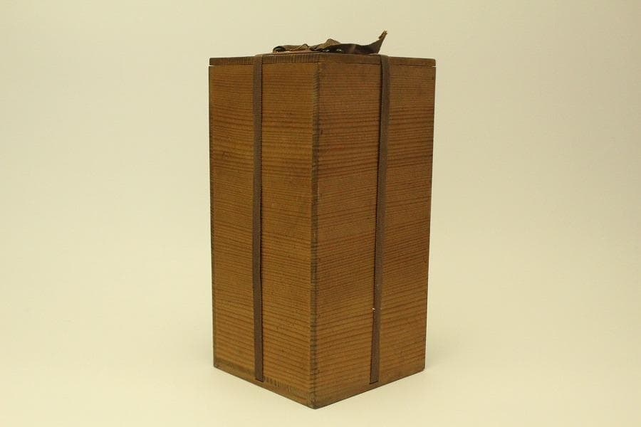 中国美術 朱泥 刻花鳥紋 在印 筒花瓶 骨董 時代物(HA528)