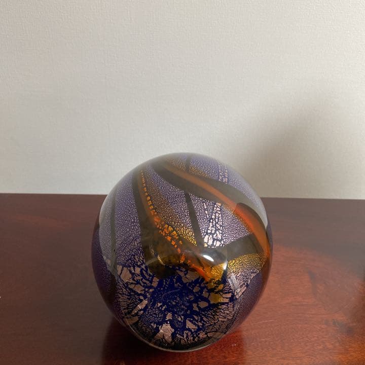 琉球ガラス　大城孝栄　花瓶　共箱