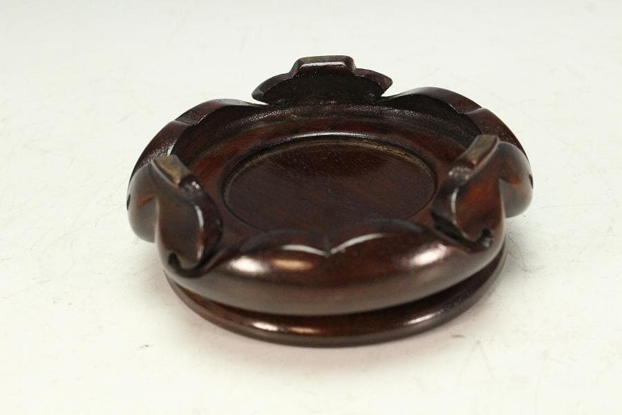 中国美術 壁玉 碗 台 匙付 時代物(K-A385)