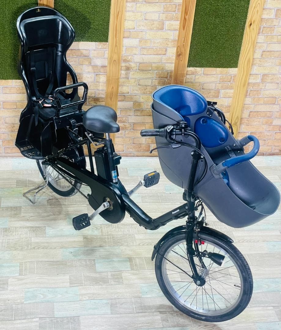 マットブラック 2018 パナソニック 子供乗せ電動アシスト自転車 H3332