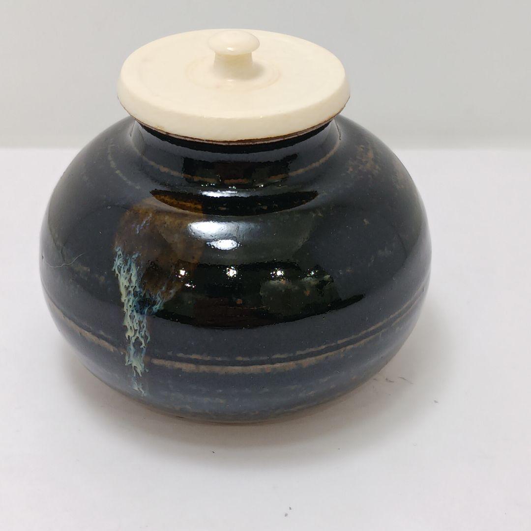 Y2904-5 茶道具 松本鐵山 大名物写 羽室文琳茶入 共箱・仕覆　#13