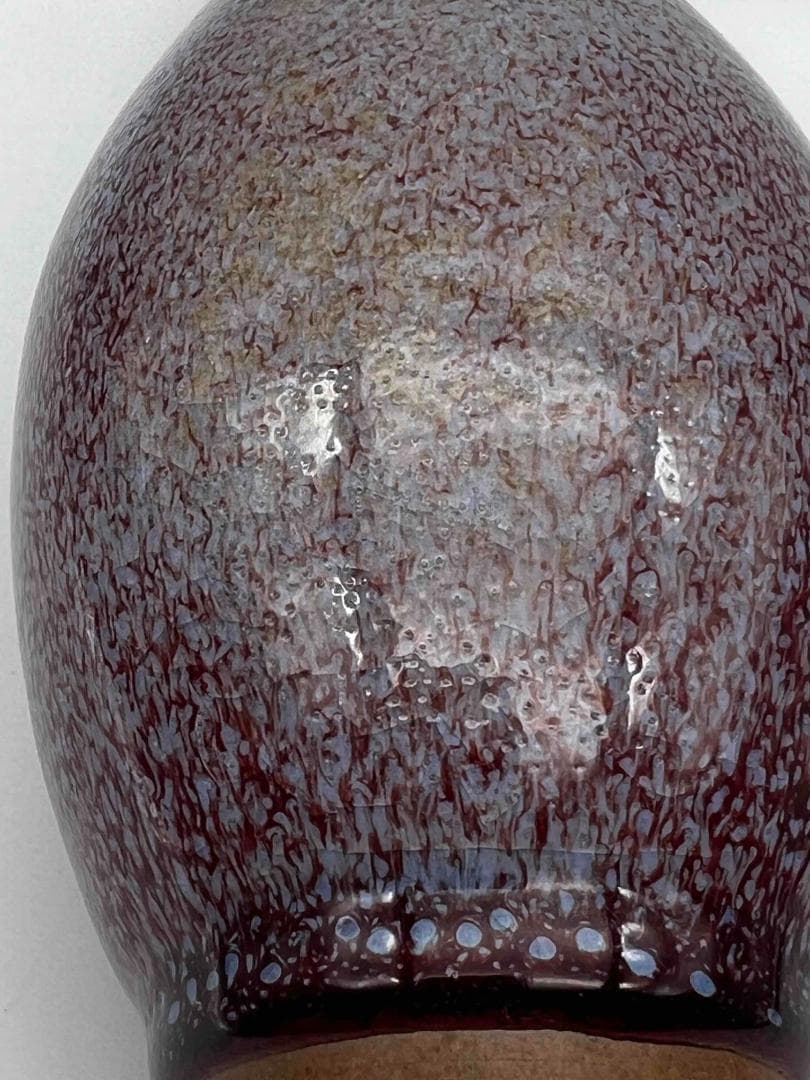 清時代 鈞窯 紅釉瓶　辰砂　郎窯紅釉 花瓶 景徳鎮　唐物　古賞物(C-53)