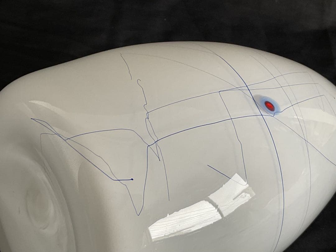 米原 眞司「ラインドローイング」①1990年代ガラス花瓶