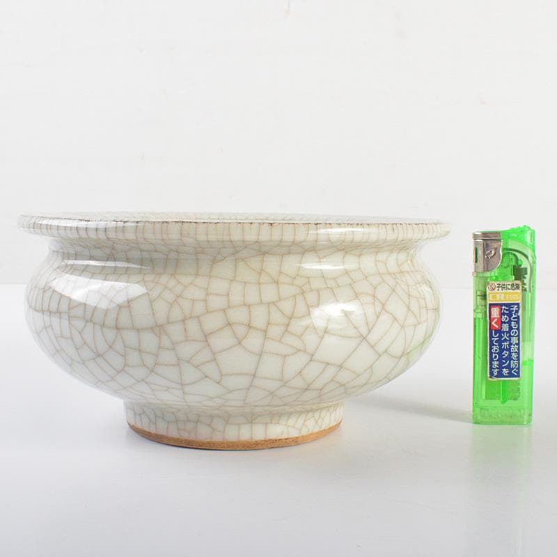 中国　哥窯　青磁　氷裂文　香炉　V　R6881
