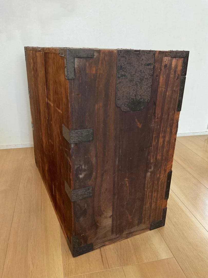 古家具　桐箪笥　引き戸七宝細工　引き手収納型　アンティーク　古道具