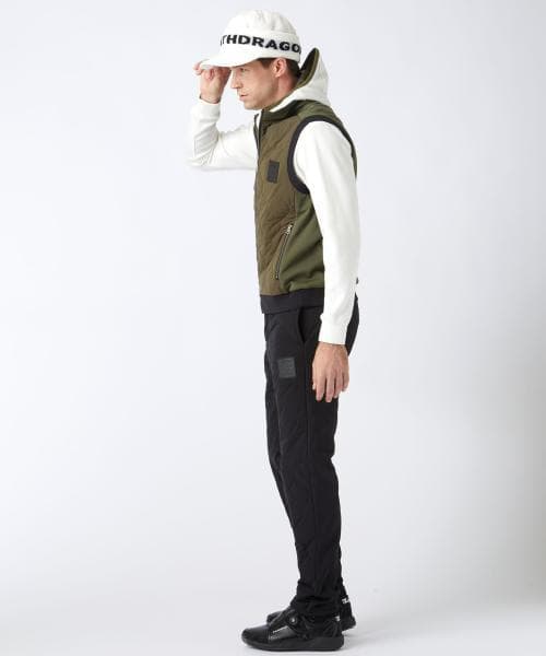 新品☆ダンスウィズドラゴン ドライ&フリーモーションキルトベスト☆カーキ☆XL②