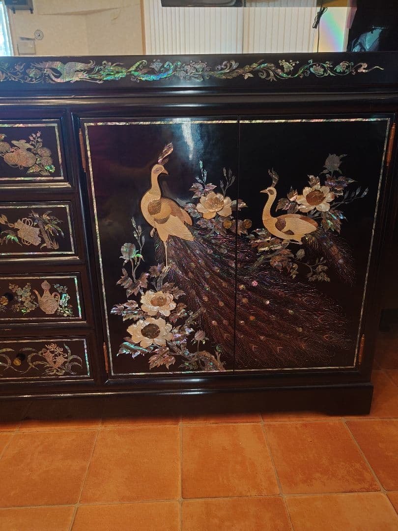 螺鈿細工　サイドボード　キャビネット　送料込みに変更