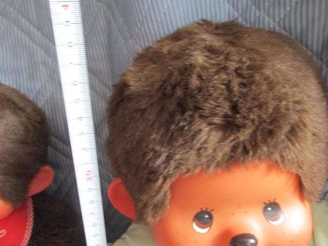 モンチッチぬいぐるみ２体 LOTTE☆Sekiguchi/赤いスタイ もんちっち