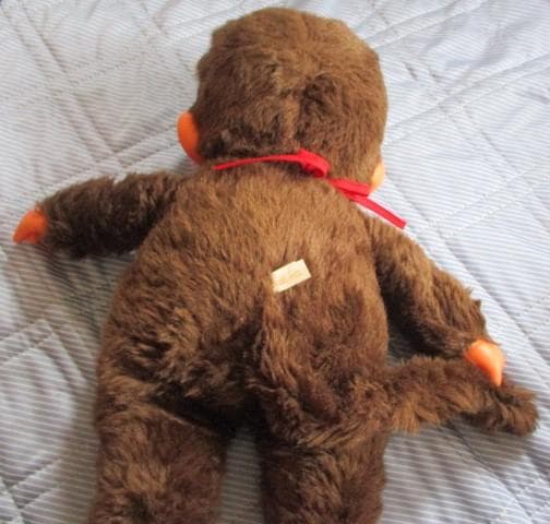 モンチッチぬいぐるみ２体 LOTTE☆Sekiguchi/赤いスタイ もんちっち