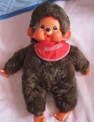 モンチッチぬいぐるみ２体 LOTTE☆Sekiguchi/赤いスタイ もんちっち