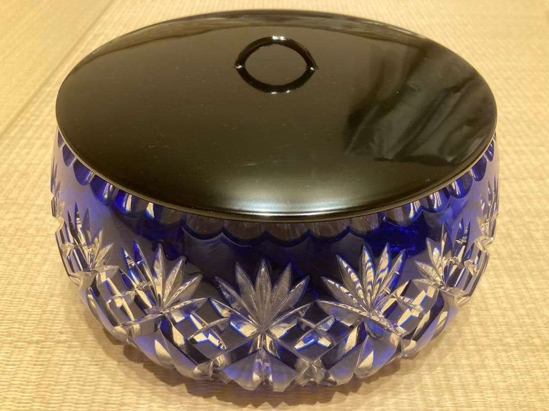 茶道具・平水指｜ポーランド製クリスタルガラス（義山ギヤマン切子）