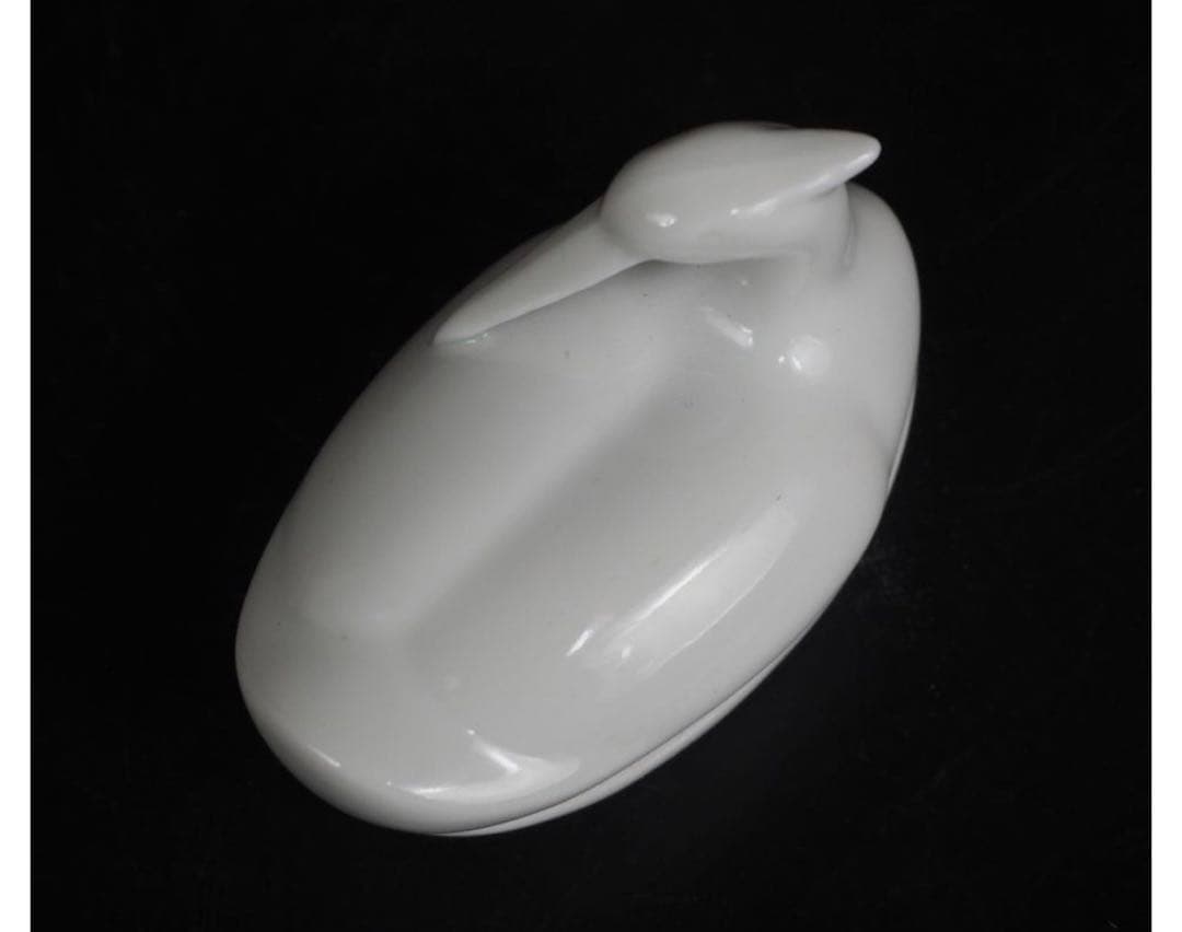 送料無料　人間国宝13代酒井田柿右衛門作 　幻の鷺香合　共箱真作保証茶道具華道具