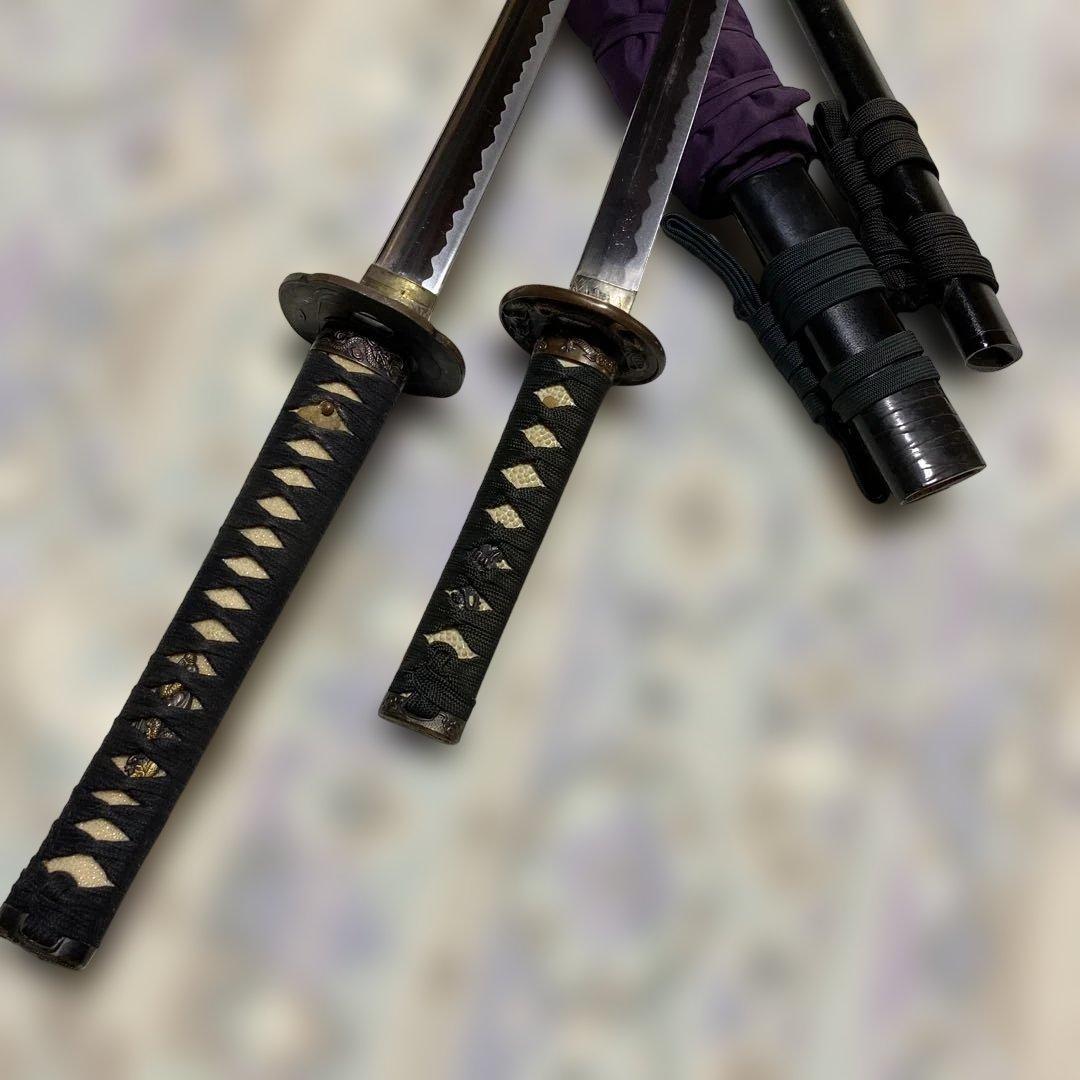 居合大刀(刀袋付)と脇差模造刀
