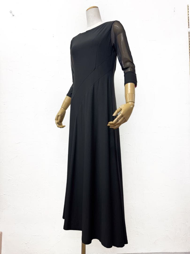 【シンプル】新品　黒　ウエストベルト　エスカルゴ　ワンピースｂ224