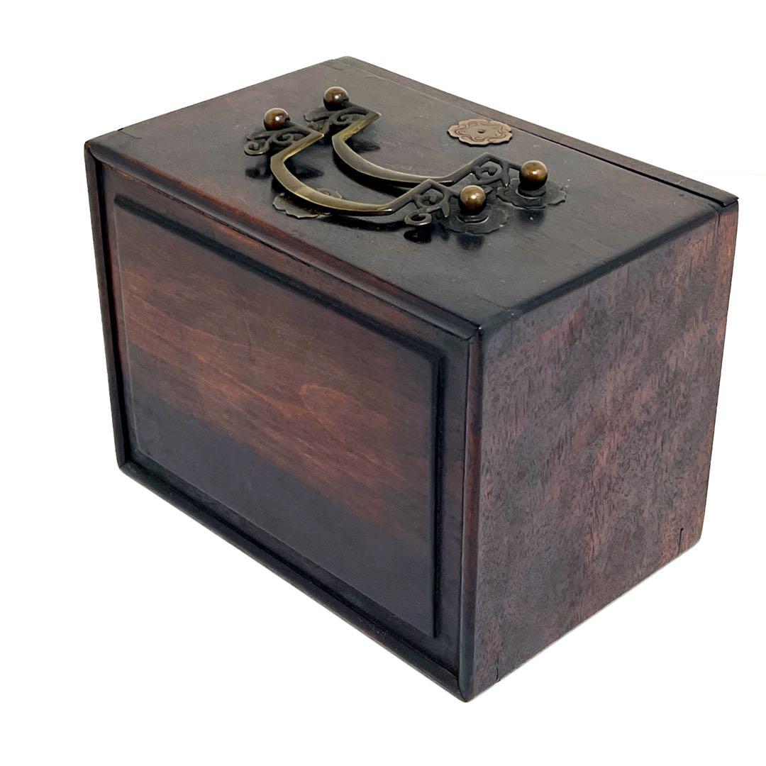 【骨董品】 麻雀牌　　練物牌　背竹牌　唐木箱　竹嵌　年代物　希少　アンティーク