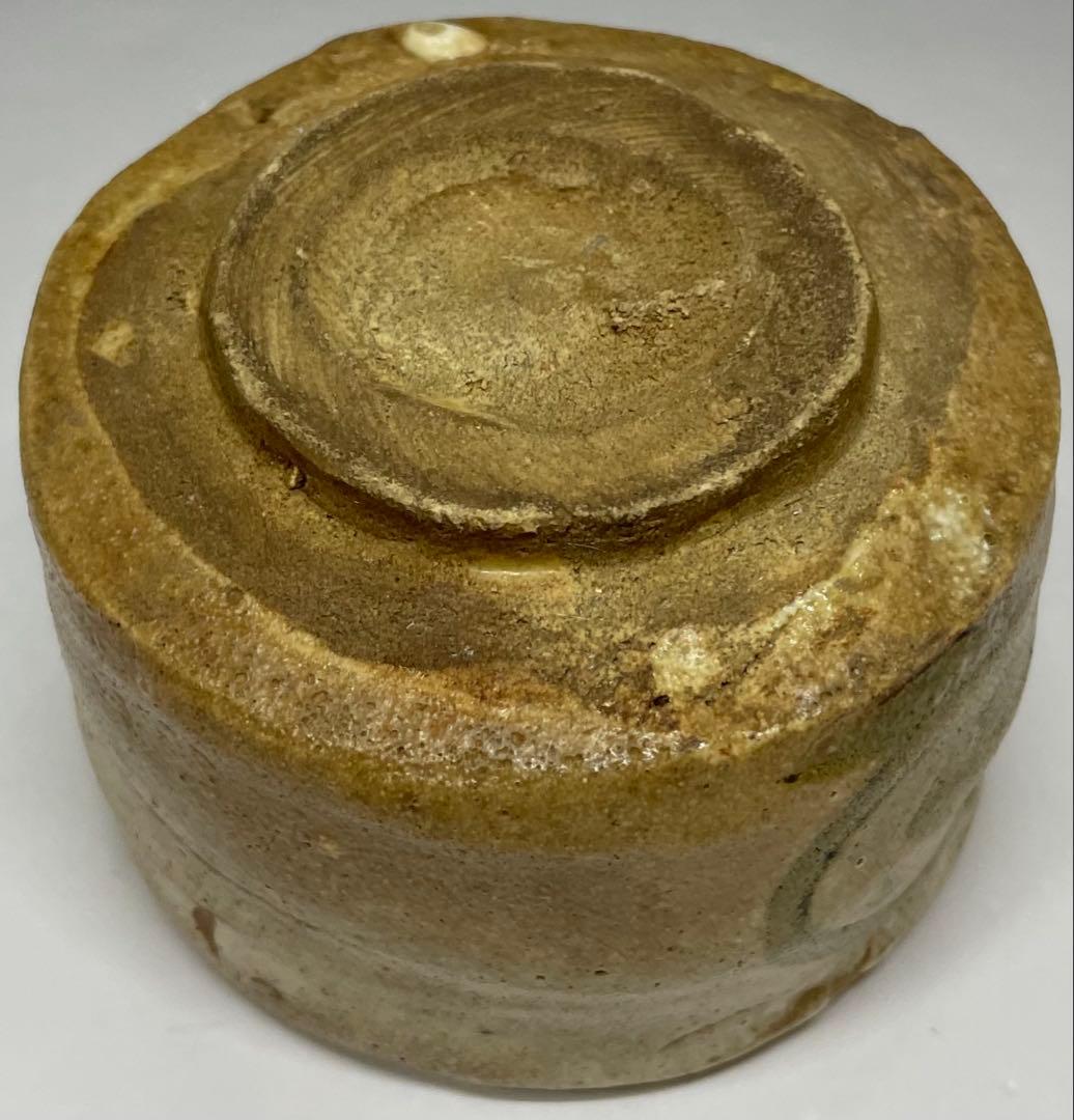 古瀬戸　桃山〜江戸初期　鉄絵筒盃　ぐい呑　美濃焼　箱付　y62