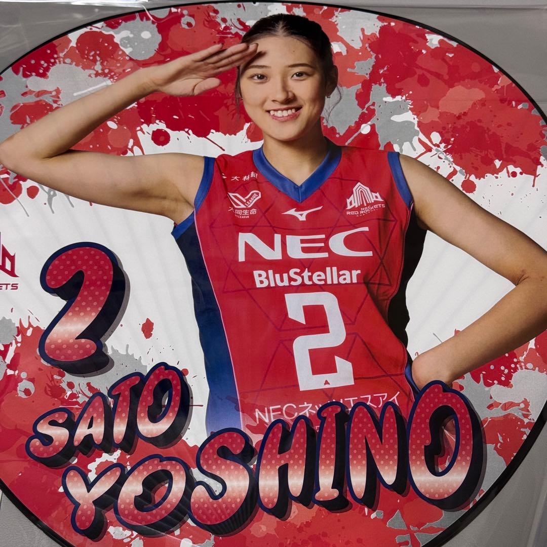 NECレッドロケッツ 佐藤淑乃グッズセット(うちわ、タオル、ポーチ)