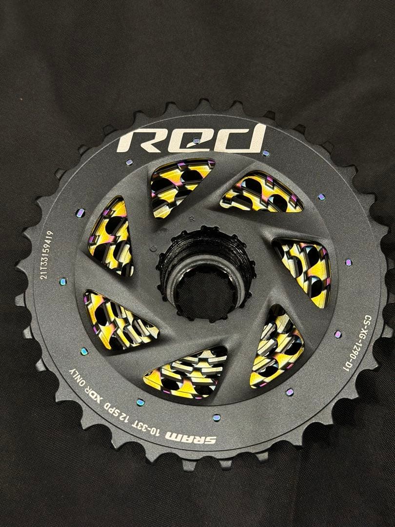 未使用 SRAM RED 10-33T スプロケット レインボー
