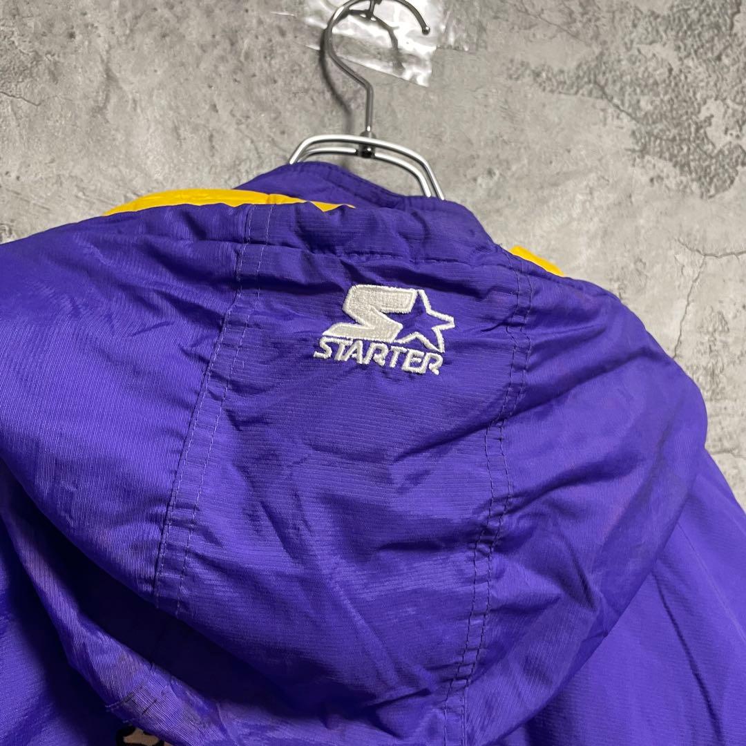 NFL VIKINGS ハーフジップ　ジャンパー　冬物　刺繍　パープル　古着　L