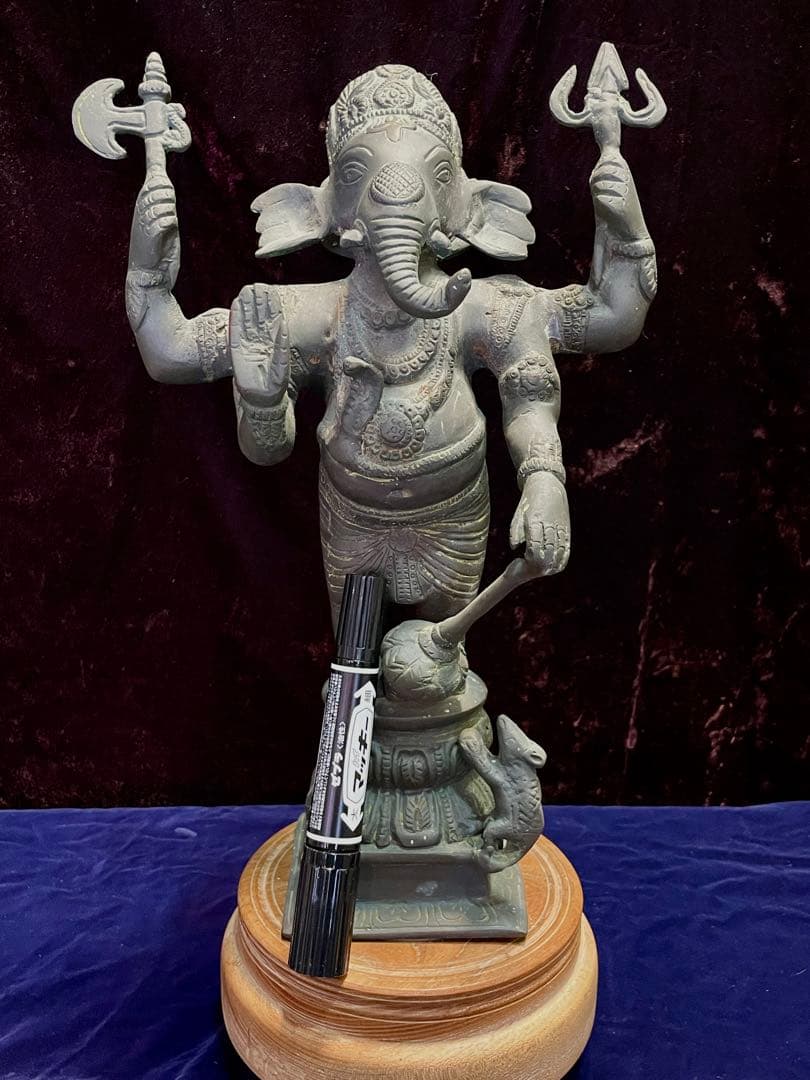 値下げ！ブロンズ製ガネーシャ神像高さ33cm重さ3.4kg