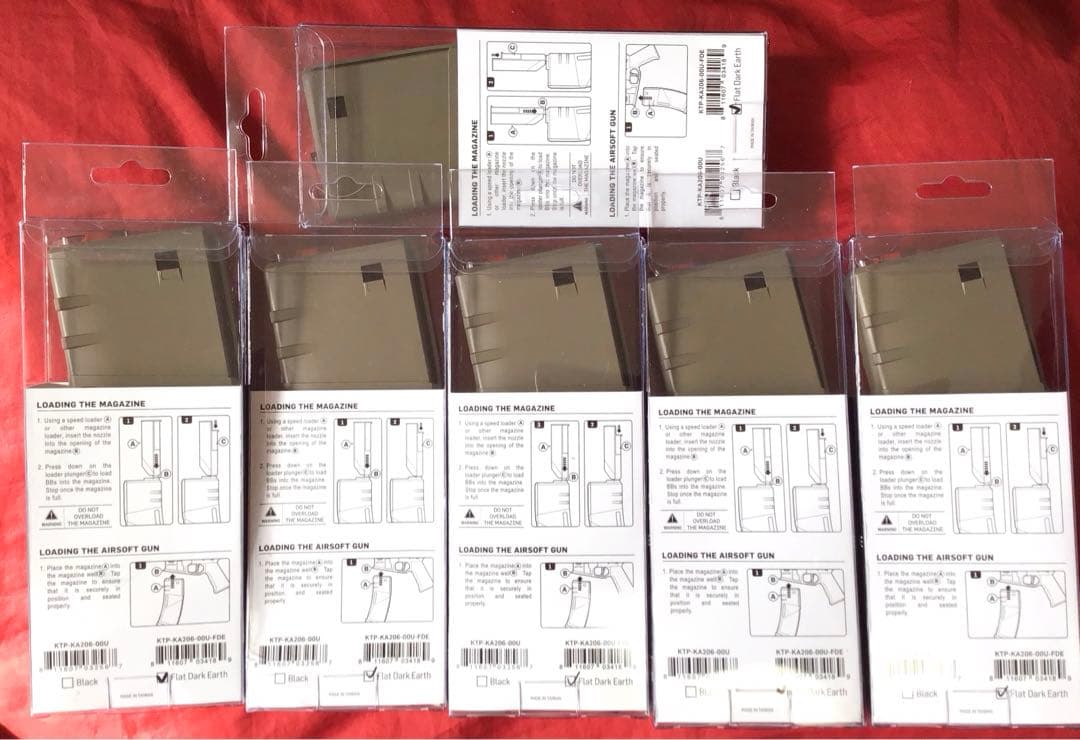 クライタック製　M4ポリマーマガジン 150連 FDE 6本セット　新品