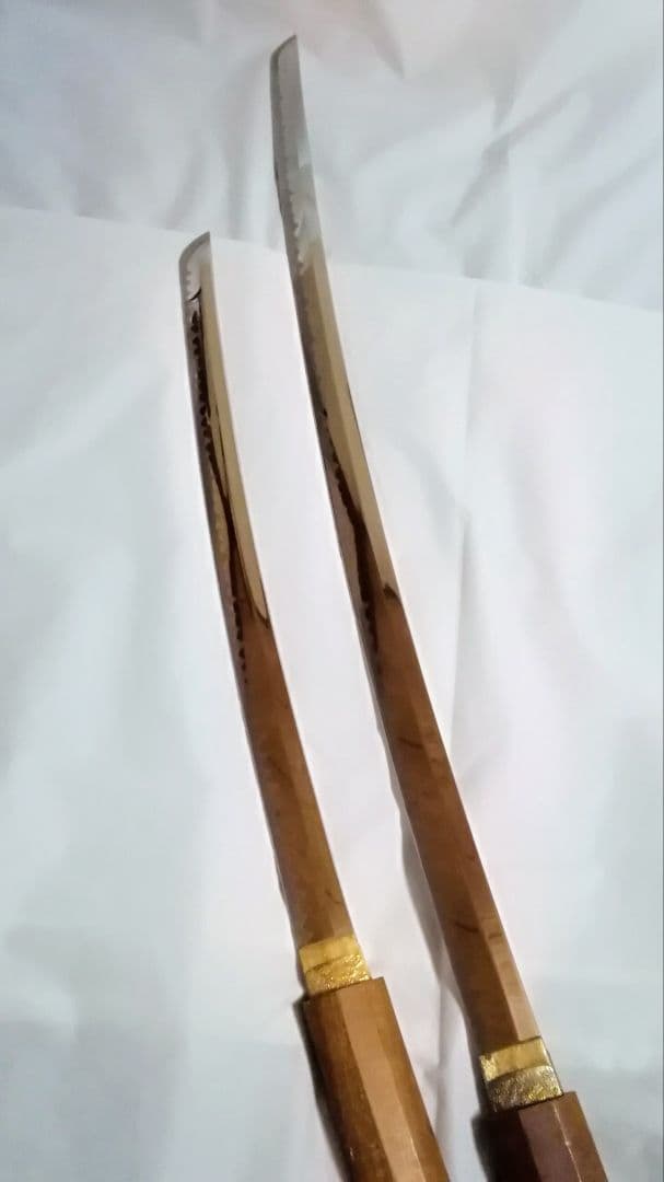 模造刀　白鞘　刀　脇差し　2本セット　コスプレ　防犯