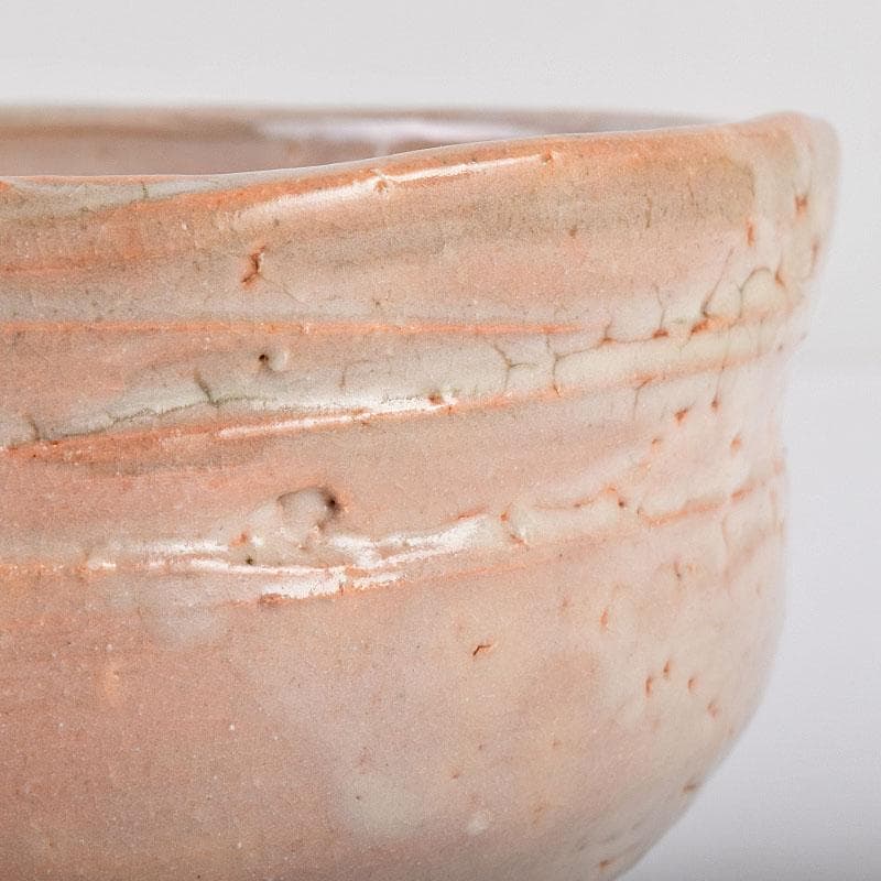 茶道具　萩焼　十一世　坂高麗左衛門作　筆洗切茶碗　共箱　M　R9037