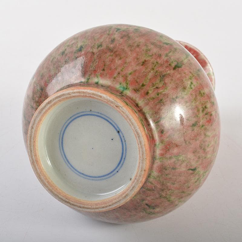 中国　缸豆紅釉　玉壺春瓶　V　R7329